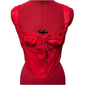 White Fox Botique Top Corset Bustier Ruby Red Medium